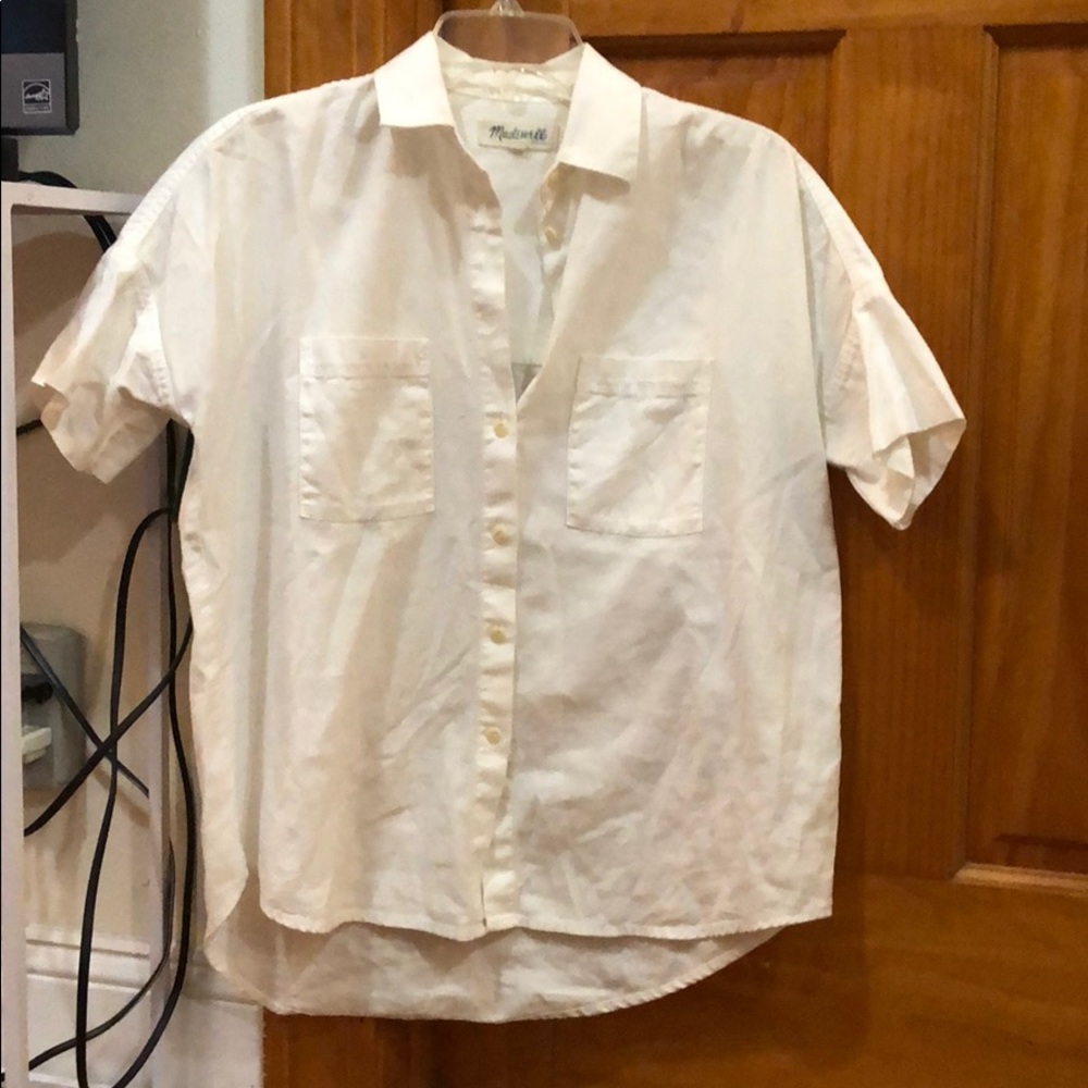 Madewell Short Sleeve Courier Button Down Top